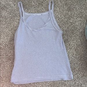 Blue and white tank top! So flattering